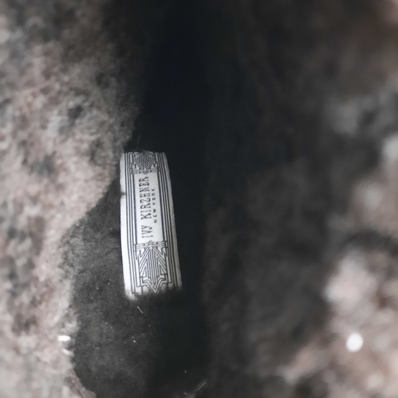 IVY KIRZHNER Shearling Rose Gold Harness Stud Leather Olive Brown Heeled Boot 8 - Picture 12 of 14